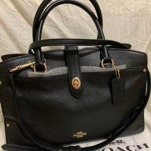 Coach Black Leather Satchel
